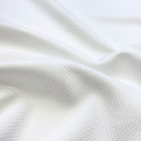 Tissu en maille à œil de perdrix 100% polyester en stock, 150 g/m², 180 g/m², évacuation de l'humidité, absorbant la transpiration, pour maillot de football