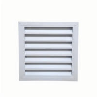 Persienne étanche à la pluie de diffuseur carré en alliage d'aluminium personnalisable adaptée à une utilisation intérieure et extérieure.