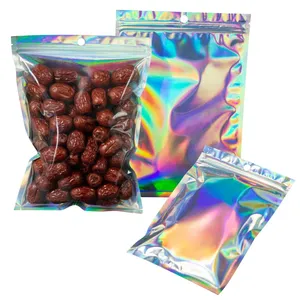 Tùy Chỉnh Trong Suốt Mylar Ziplock Nắp Kéo Phân Hủy Sinh Học Bao Bì Túi Nhựa Phía Trước Rõ Ràng Túi In Ấn Mặt Nạ - Product Image 5