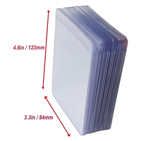 Porte-cartes en PVC transparent semi-rigide 35PT avec logo personnalisé pour les cartes de jeu TCG Poke-mon, cartes de sport, porte-cartes