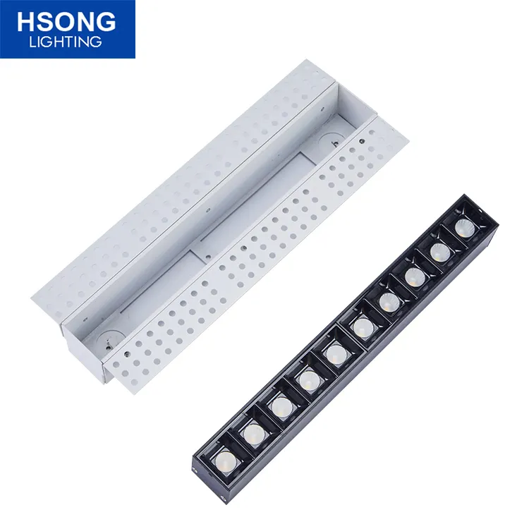 Energy Saving Anti Glare Led ceiling recessed Liner Light Strobe Free Easy Installation Indoor 30W LED Linear Grille Light