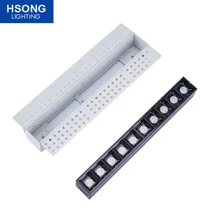 Ahorro de energía antideslumbrante Led techo empotrado Liner Light Strobe Free Fácil instalación Interior 30W LED Linear Grille Light