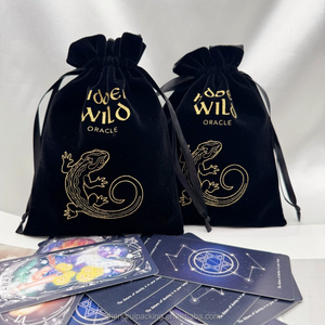 Tapis de Tarot en Velours pour Altar, Motif Croix Celtique, pour Lecture, avec Doublure en Satin et Sacs en Velours pour Dés et Cartes de Tarot - Product Image 5