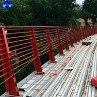 Pont en structure d'acier préfabriqué haute résistance, pont Bailey à double treillis, portée de 100 m pour passage piétonnier