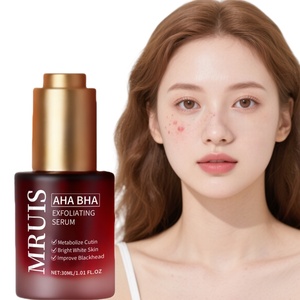 30ML di siero esfoliante per viso liquido sbiancante <span class=keywords><strong>AHA</strong></span> e BHA rivitalizzante con acido ialuronico idratante e riduce le linee sottili rinfrescanti - Product Image 1