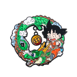 Broche de Anime Dragon Ball Más Barato de Fábrica, Pin de Solapa de <span class=keywords><strong>Son</strong></span> Goku Shenron, Insignia Conmemorativa de Akira Toriyama de Cuatro Planetas - Product Image 1
