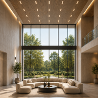 Système de fenêtres murales en aluminium sur mesure ALUFRONT, fenêtres en verre du sol au plafond pour villas et bâtiments commerciaux