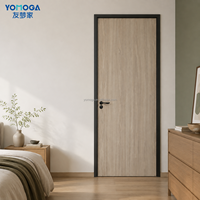 Porte battante en WPC couleur érable crème pour chambre à coucher, idéale pour les entrepreneurs