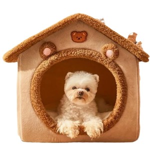 Köpek yuva kış sıcak kapalı güvenlik Pet <span class=keywords><strong>House</strong></span> katı desen nefes küçük ırkları kulübesi - Product Image 5