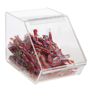 Gebogene Geschoben-in Tür 2 Gallonen Klar Lucite Acryl Lagerung Candy Bin - Product Image 3