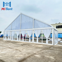 Tente de banquet de luxe imperméable transparente et blanche, grande tente Miluxe robuste pour l'extérieur