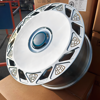 Jantes de luxe personnalisées de 22, 23 et 24 pouces, style disque, finition miroir argenté poli, 5x112 5x130 pour Mercedes Maybach Classe S, jantes de présentation