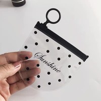 Sac à fermeture éclair en PVC pour bijoux, étanche à l'humidité, pour lunettes, bagues en fourrure, bracelets, pierres précieuses, impression par gravure, vêtements, colliers recyclables