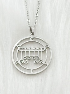 Collana XUNYUE in Acciaio Inox con Sigillo di Lucifero, Gioiello Satanico con Incisione Laser di Asmoday e Baphomet - Product Image 4