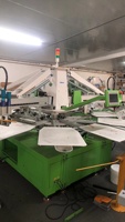 Máquina de serigrafía automática para camisetas de 4 colores y 10 estaciones, 2 unidades, 1 unidad