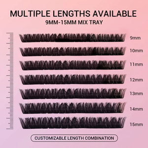 Factory Direct Professional <b>DIY</b> Segment Lash <b>Kit</b> 8 to 16mm Waterproof Vegan PBT Handmade Reusable Set - Product Image 2