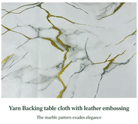 Nappe carrée en PVC de marque avec motif floral imprimé, imperméable et anti-taches, personnalisable pour la maison, le bureau ou le bar