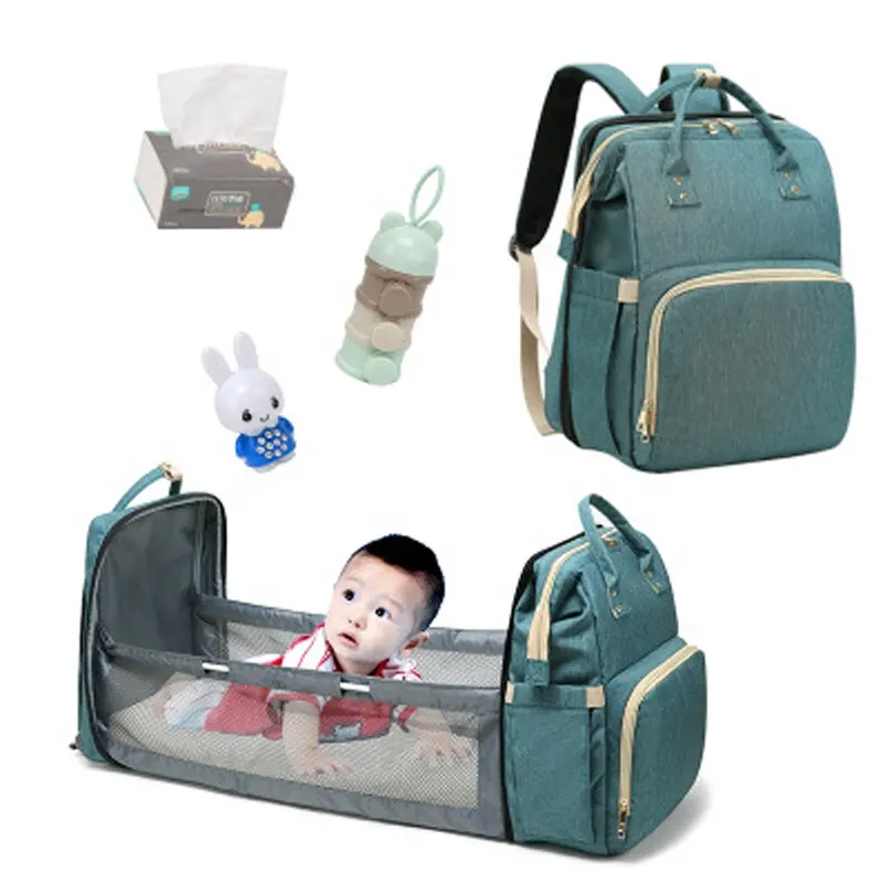 Diaper Bag Moms and Dads Backpack Multifunctional Baby Bed Bags Maternity Nursing Handbag Stroller Bag Drop Ship