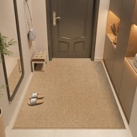 Tapis de zone durable à boucles, aspect sisal, couleur kaki, tapis moderne minimaliste pour entrée, tapis antidérapant pour zones à fort trafic