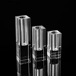 Vierkante Glazen Kristal Bud Vazen MH-V051