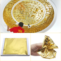 1000 p/sac 14X14cm Double face couleur feuille d'or feuilles pour Celling meubles décoration de la maison