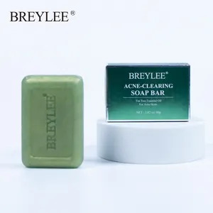BREYLEE — savon aux huiles d'arbre de thé, 100g, fait à la main, blanchissant, traitement de l'acné, livraison gratuite
