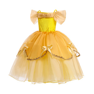 Vestido de Princesa <span class=keywords><strong>Bella</strong></span> para Niñas al por Mayor, Disfraz de <span class=keywords><strong>la</strong></span> <span class=keywords><strong>Bella</strong></span> <span class=keywords><strong>y</strong></span> <span class=keywords><strong>la</strong></span> <span class=keywords><strong>Bestia</strong></span>, Traje de Poliéster para Halloween <span class=keywords><strong>y</strong></span> Carnaval - Product Image 2