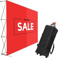 Portable En Aluminium Tension Tissu Pop up Présentoir Toile De Fond Stand Cadre Pliable Salon Avec Sac De Transport