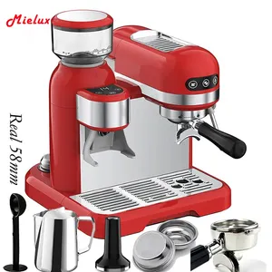 Espresso Coffee Maker Machine Multi 3 in1 Express Cappuccino Commercial Restaurant Office Cafe Coffee Machine With Grinder