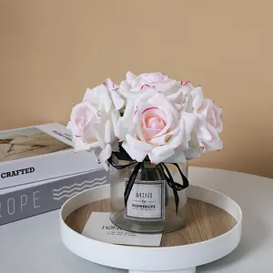 Hot selling fake artificial silk centerpiece flower decorative rose bouquet flowers for decoration party wedding home