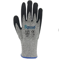 Gants de travail de sécurité pour mécaniciens résistants aux coupures, calibre 13, HPPE, certifiés CE EN388, niveau de résistance aux coupures 5, revêtement en mousse de nitrile antidérapant