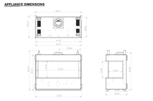 <span class=keywords><strong>Chimenea</strong></span> de Gas Contemporánea GALAXY-38 con Control Remoto, Independiente para Interiores, 42.2 Pulgadas de Ancho - Product Image 6