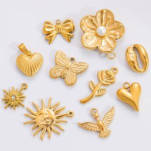 Joyería DIY de Alta Gama para Mujer, Colgante Individual de Acero Inoxidable Chapado en Oro de 18K, Accesorios de Moda, Colgantes y Dijes - Product Image 5