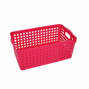 Cesto portaoggetti largo rosso Inomata - Product Image 1