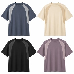 Kaos Katun Oversize dengan Panel Mesh, 100% Katun, Bernapas, Kasual, OEM Grosir Streetwear - Product Image 2