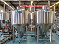 Fermenteur de brassage Cassman Top Manway avec enveloppe glycolée et isolation en SUS 304, réservoir de fermentation de bière haute productivité
