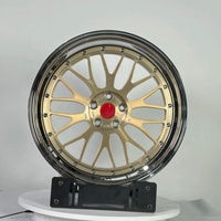 Jantes BZY en aluminium forgé à profil profond, 2 pièces, avec liseré doré, 18-21 pouces, 5x114.3/5x120/5x112/5x130 pour Audi, ET 25mm