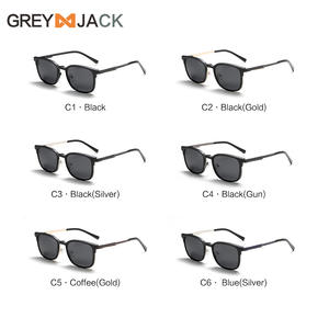 Lunettes de soleil magnétiques Greyjack, monture en acier inoxydable, polarisées, vision nocturne, lunettes pour hommes, monture complète, verres TAC - Product Image 2