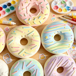 Donut <span class=keywords><strong>de</strong></span> Yeso Blanco sin Pintar, Adorno <span class=keywords><strong>de</strong></span> Yeso en Relieve 3D, Kit <span class=keywords><strong>de</strong></span> Manualidades para Niños, Pintura DIY, Clase <span class=keywords><strong>de</strong></span> Arte, Manualidades - Product Image 4