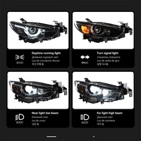 Veidt para Mazda 6 Atenza 2013-2016, Modificación de Faros Delanteros, Lentes LED de Alta Gama con Luz Diurna Tipo Cuchara