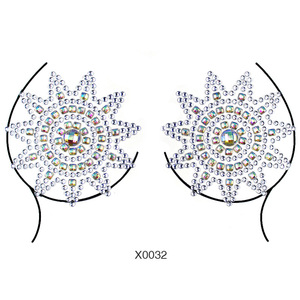 Adesivi per tatuaggi con strass di cristallo <span class=keywords><strong>In</strong></span> Stock feste feste con viso sorriso decorazioni per il corpo con stella del seno di natale <span class=keywords><strong>giorno</strong></span> della terra - Product Image 4