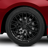 Roues multi-rayons personnalisées décalées 48mm 19x10 5x4.5 5x114.3 Roues forgées en alliage d'aluminium noir chromé brillant pour Mustang
