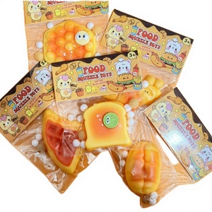 12pcs Creativity Toast Cake Bread Dessert Squeeze Toy Funny 3D Simulated Food Fidget Sensory Toy <b>Boys</b> Kids Gift Wholesale - Product Image 3