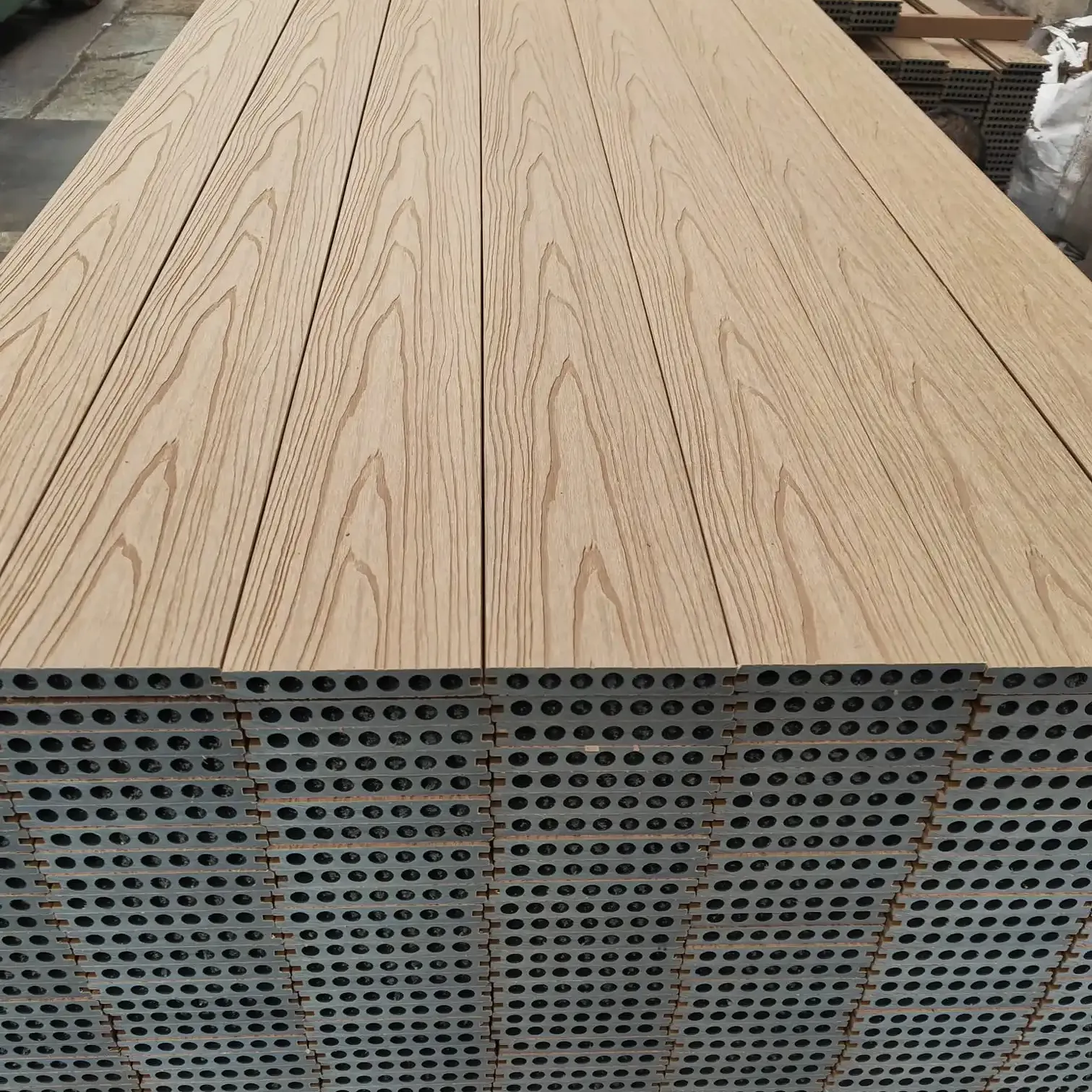 EcoFriendly thiên nhiên nhìn decking tái chế ngoài trời không thấm nước hồ bơi co-đùn gỗ WPC decking Composite