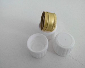 Bouchons de bouteilles de sirop en verre avec écrou antivol en plastique blanc - Product Image 5