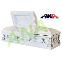 Artículos Funerarios, Ataúd de Acero Cepillado en Color Cobre, Ataúdes y Féretros Metálicos de Estilo Americano