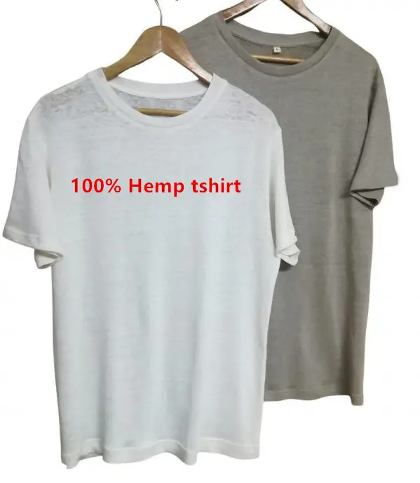 Oem логотип 100% пеньковые футболки оптом производитель одежды из конопли