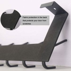 Over the Door <b>Hooks</b> Hanging Clothes Hat <b>Towel</b> Coat Hanger 6 <b>Hooks</b> Behind Back of Garage Door Stainless Steel Modern <b>Towel</b> Racks - Product Image 4