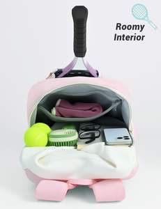 <span class=keywords><strong>Mochila</strong></span> de Tenis Acolchada Grande con Logotipo Personalizado al por Mayor, con Compartimento Ventilado para Zapatos, Soporte Doble para Raquetas, Bolsa Deportiva para <span class=keywords><strong>Hombre</strong></span> y Mujer - Product Image 3