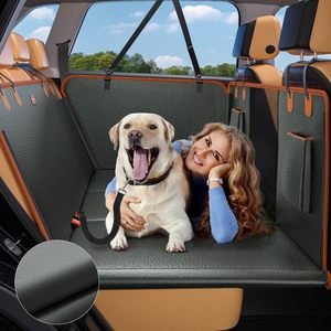 Extensor de Asiento Trasero para Perros, Material de Cuero Mejorado, Cubierta Impermeable para Asiento Trasero de Mascotas con Ventana de Malla - Product Image 1